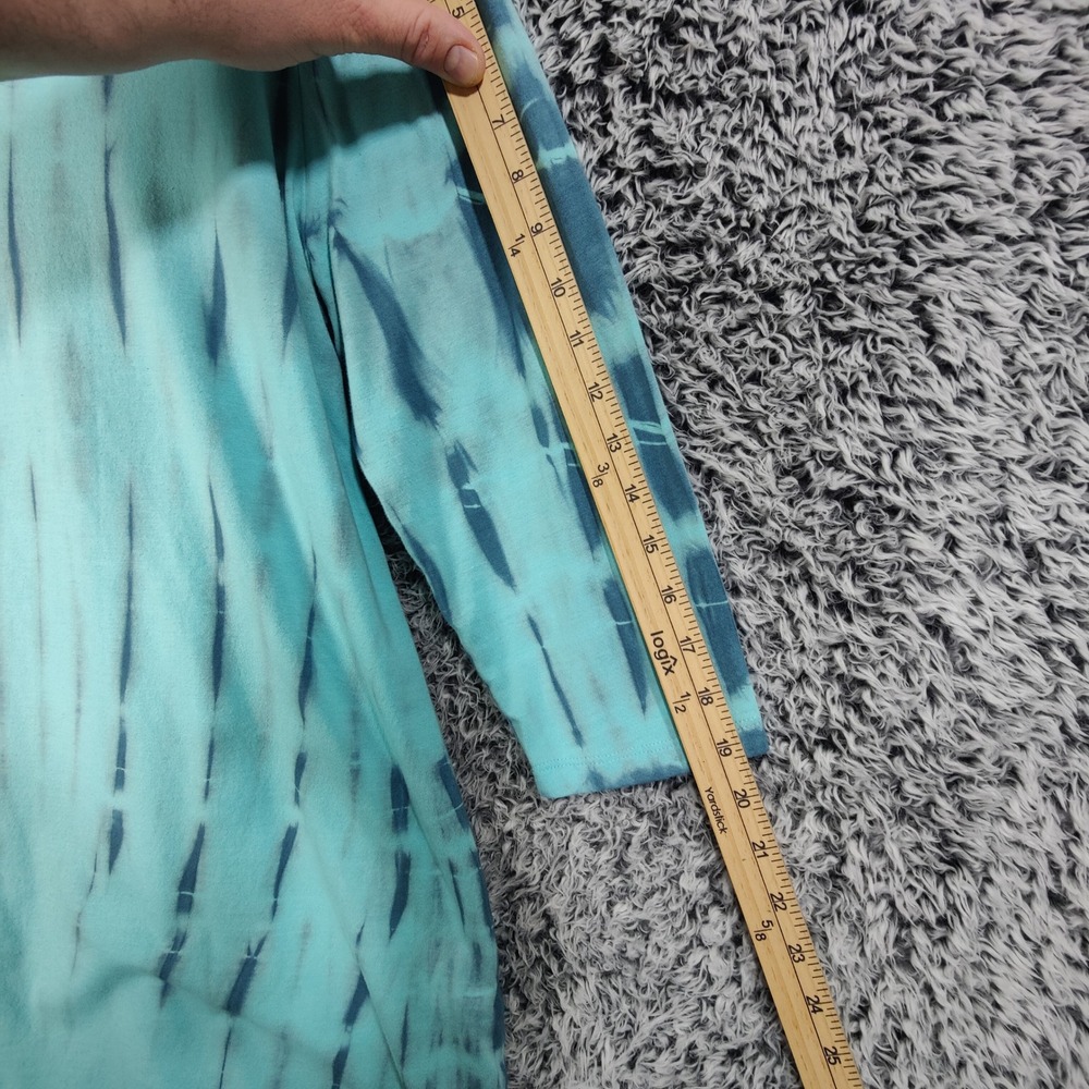 Soft Surroundings Tie Dye Cowl Neck Tunic Top Shirt XL Blue Modal Cotton XLarge - Picture 4 of 7